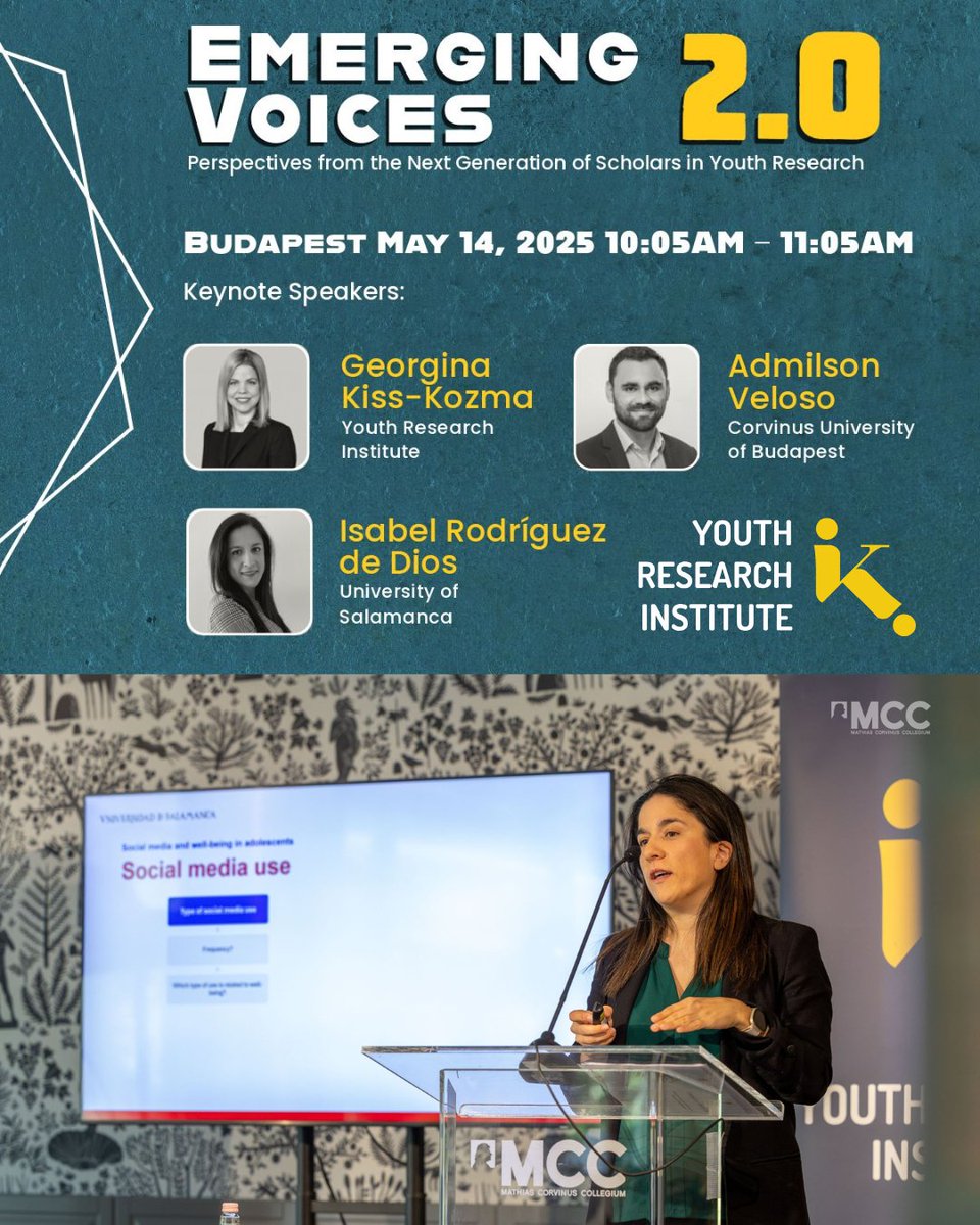OCA - Observatorio de Contenidos Audiovisuales (@oca_usal) on Twitter photo 🔙🗣️ Nuestra compañera <a href="/IsabelRodrgz/">Isabel Rodríguez de Dios</a> estuvo la semana pasada en Budapest (Hungría) para participar como #keynotespeaker en el Congreso "Emerging Voices 2.0: Perspectives from the Next Generation of Scholars in Youth Research" organizado por el Youth Research Institute 🔙🗣️ Nuestra compañera <a href="/IsabelRodrgz/">Isabel Rodríguez de Dios</a> estuvo la semana pasada en Budapest (Hungría) para participar como #keynotespeaker en el Congreso "Emerging Voices 2.0: Perspectives from the Next Generation of Scholars in Youth Research" organizado por el Youth Research Institute