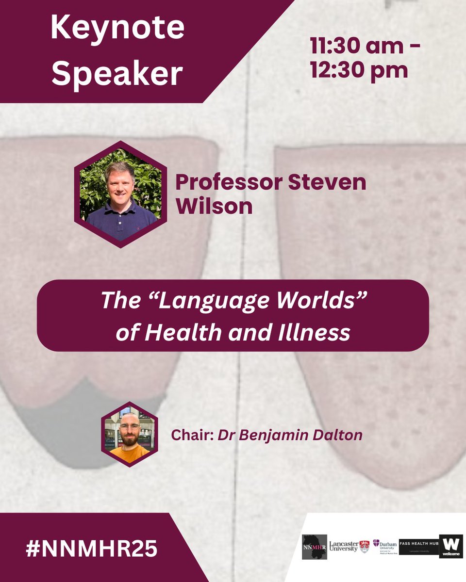 FASS Health Hub (@fasshealthhub) on Twitter photo Our next session is our first keynote speaker <a href="/DrStevenWilson/">Steven Wilson</a>, who will be speaking on 'The "Language Worlds" of Health and Illness' at 11:30. See you there! #NNMHR25 Our next session is our first keynote speaker <a href="/DrStevenWilson/">Steven Wilson</a>, who will be speaking on 'The "Language Worlds" of Health and Illness' at 11:30. See you there! #NNMHR25