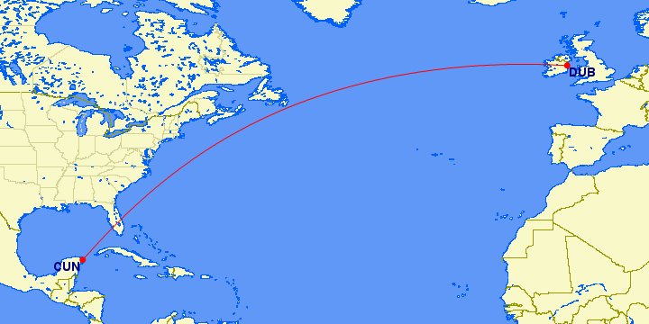Aer Lingus load 1 new route into the system:

🇮🇪Dublin - 🇲🇽Cancun - begins 6 January 2026 - 3x weekly flights

EI143 DUB 1330-1820 CUN (Tue, Thu &amp; Sat)

EI142 CUN 2105-1120+1 DUB (Tue, Thu &amp; Sat)