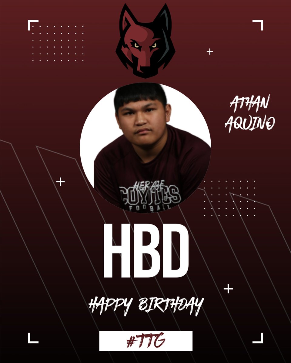 Heritage Coyote Football (@hhs_coyote_fb) on Twitter photo Happy Birthday Athan!! The Heritage Coyote Football program is so proud of you!! <a href="/HHSCTC/">HHSCTC</a> <a href="/mlynnz3/">Michelle Lynn Z</a> <a href="/HHSCoyotes/">Heritage High School</a> <a href="/Coyotes_Ath/">Frisco Heritage Athletics</a> Happy Birthday Athan!! The Heritage Coyote Football program is so proud of you!! <a href="/HHSCTC/">HHSCTC</a> <a href="/mlynnz3/">Michelle Lynn Z</a> <a href="/HHSCoyotes/">Heritage High School</a> <a href="/Coyotes_Ath/">Frisco Heritage Athletics</a>
