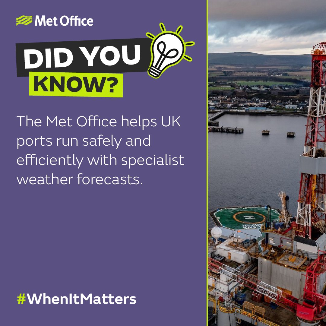 metoffice's tweet photo. Our weather experts help keep ports across the UK safe & on schedule.
From Belfast to Dover, we provide forecasts that help ships know when it's safe to arrive and leave port. This keeps food, goods & holiday ships moving, making ports safer and more efficient.
#WhenItMatters