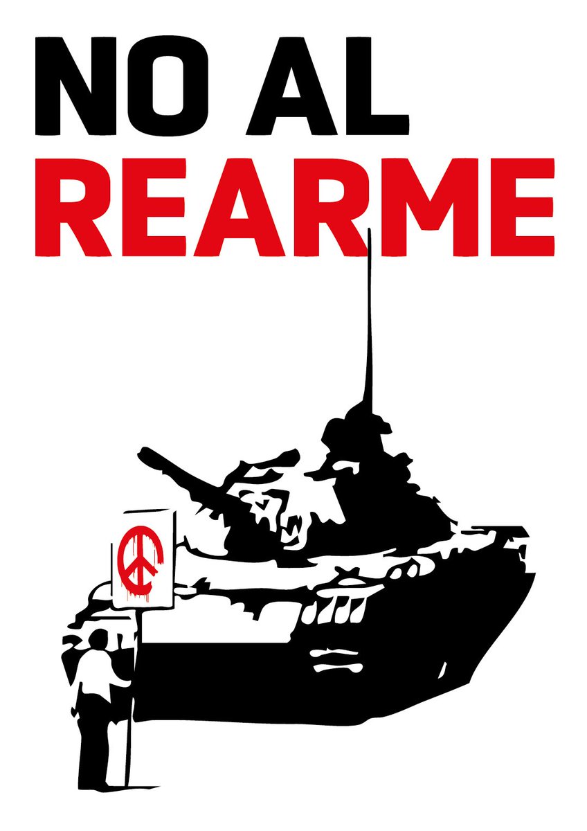El próximo 31 de mayo nos manifestaremos en Sevilla contra el rearme militar. No en nuestro nombre ni con nuestro dinero
Gastos militares para recursos sociales.
#PorLaPaz31M