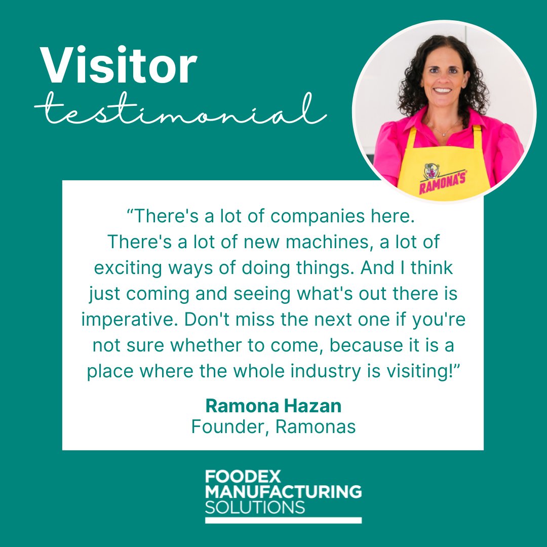 Ever wondered what attending Foodex Manufacturing Solutions is like? 

It was great to hear from Ramona and her experience at the show last month, in particular why she felt that it was beneficial 🤝

🔗 Register your interest for the 2027 event here: foodex.co.uk/register-your-…