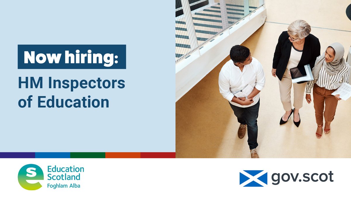 Scottish Government Jobs (@scotgovjobs) on Twitter photo Do you have a passion for enhancing and improving the quality of education?
<a href="/EducationScot/">Education Scotland</a> is currently recruiting 10 Inspectors of Education to join the organisation, and help drive improvements across Scottish education.
Learn more: jobs.gov.scot/now-hiring-hm-โฆ
#EducationJobs Do you have a passion for enhancing and improving the quality of education?
<a href="/EducationScot/">Education Scotland</a> is currently recruiting 10 Inspectors of Education to join the organisation, and help drive improvements across Scottish education.
Learn more: jobs.gov.scot/now-hiring-hm-โฆ
#EducationJobs