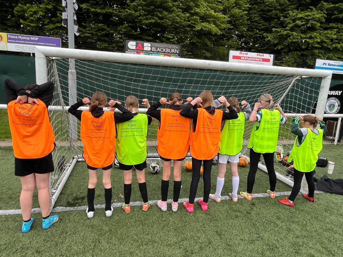 Blackburn United CSC Girls (@burniegirls) on Twitter photo Thanks to our U12 teams for taking time out to learn about Network Rail's important safety campaign.
We have been honoured to support this vital campaign again this year.
#SafetyFirst
<a href="/ScottishFA/">Scottish FA</a> <a href="/networkrail/">Network Rail</a> <a href="/BTPScotland/">BTP Scotland</a> <a href="/ScotFASouthEast/">South East Region</a> Thanks to our U12 teams for taking time out to learn about Network Rail's important safety campaign.
We have been honoured to support this vital campaign again this year.
#SafetyFirst
<a href="/ScottishFA/">Scottish FA</a> <a href="/networkrail/">Network Rail</a> <a href="/BTPScotland/">BTP Scotland</a> <a href="/ScotFASouthEast/">South East Region</a>