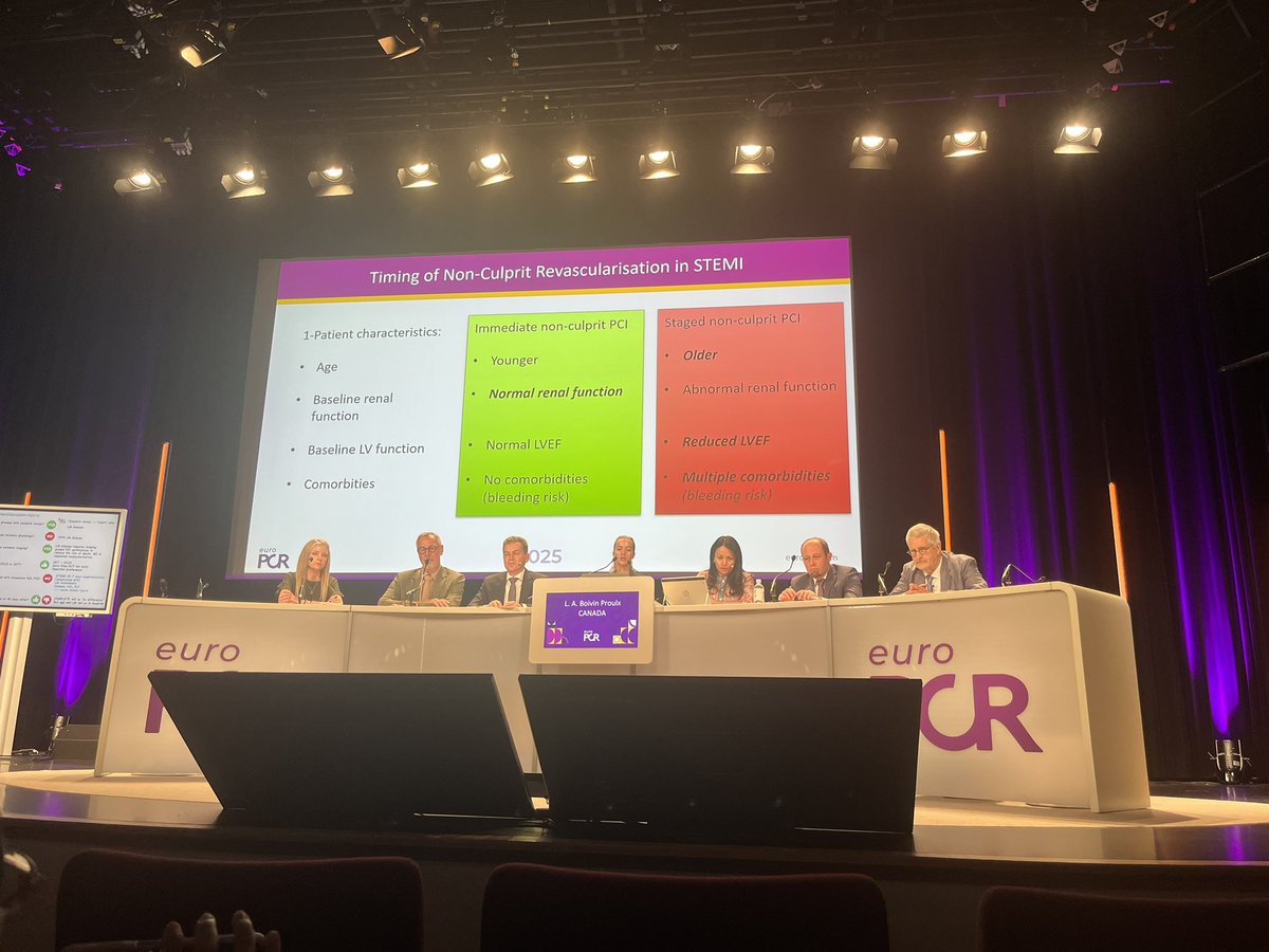 Helle Søholm (@hellesoholm) on Twitter photo Great session on multivessel disease in STEMI patient - great discussion on several unsolved issues
🔥Physiology for non-culprit lesion?
🔥Timing of revascularization of non-culprit lesion?
🔥Vulnerable plaques - definition and treatment #EuroPCR <a href="/lunduniversity/">Lund University</a> <a href="/RigsHeart/">RigsHeart 🫀🚨</a> Great session on multivessel disease in STEMI patient - great discussion on several unsolved issues
🔥Physiology for non-culprit lesion?
🔥Timing of revascularization of non-culprit lesion?
🔥Vulnerable plaques - definition and treatment #EuroPCR <a href="/lunduniversity/">Lund University</a> <a href="/RigsHeart/">RigsHeart 🫀🚨</a>