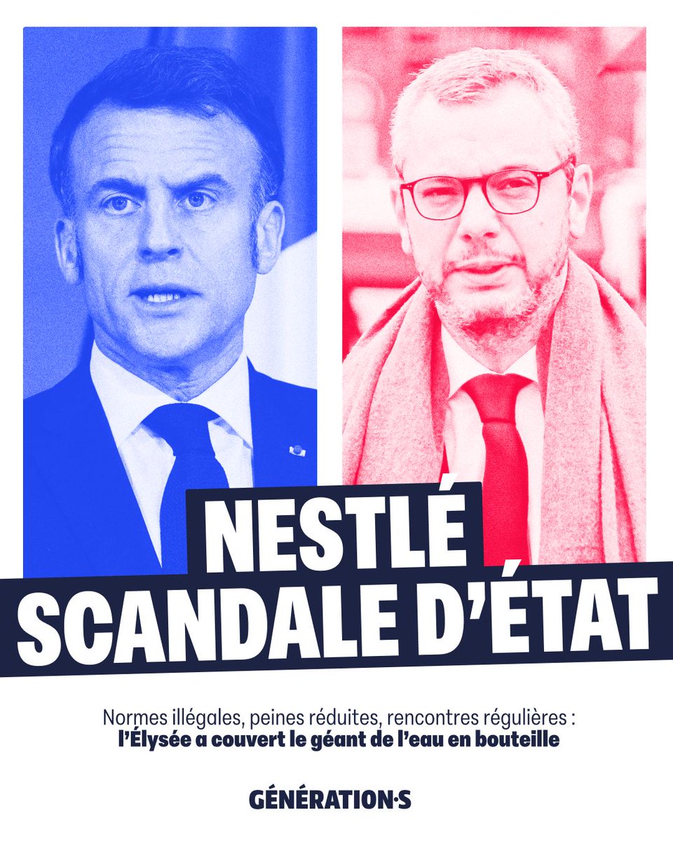 L'Elysée savait depuis 2021 que Nestlé fraudait. 

Depuis le sommet de l'Etat, la Macronie a abaissé les normes, évité les procès, couvert la firme. Jusqu'à Alexis Kohler qui refuse d'être entendu au Sénat.

Il est temps d'en finir avec la fusion de l'Etat et de l'argent [1/7]