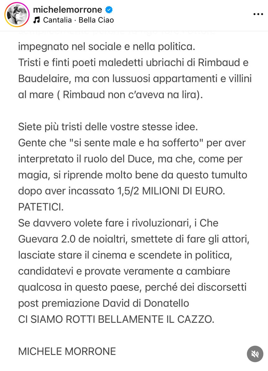 trash_italiano's tweet image. Lo sfogo di Michele Morrone dopo la puntata di Belve.