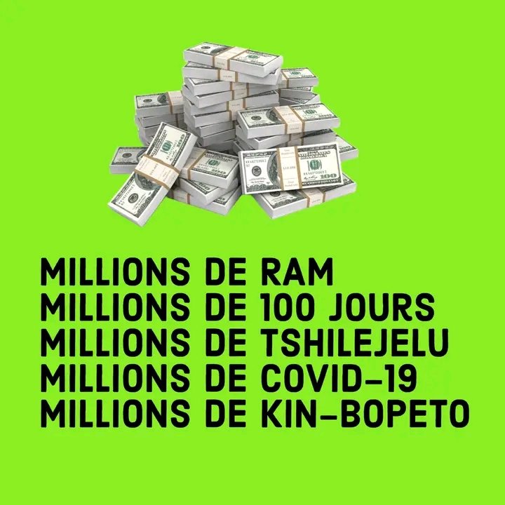 Je suis de ceux qui croient que les voleurs des deniers publics membres de l'Union sacrée ne seront jamais arrêtés sous ce régime vu qu'ils sont couverts par le président de la République qui les portent sur le dos . La justice en RDC  est faite pour les opposants et les pauvres