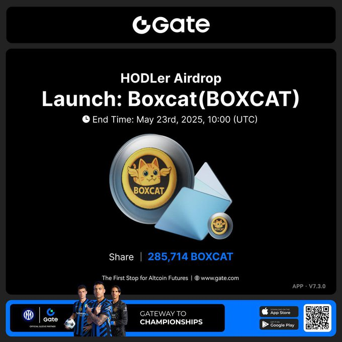 Cryptocrew33721's tweet photo. 🚨 $BOXCAT is LIVE on @Gate_io!
GameFi vibes incoming 🎮🐾
🕒 Trading starts: May 23 – 14:00 UTC
🎁 285,714 $BOXCAT airdrop — just hold 1 GT
👾 600K+ players | Tap-to-Earn on Telegram
💰 1B supply | 100% unlocked, no cuts
Hold GT. Get $BOXCAT. Earn while you play! 🔥 https://t.co/EhepaC2POJ