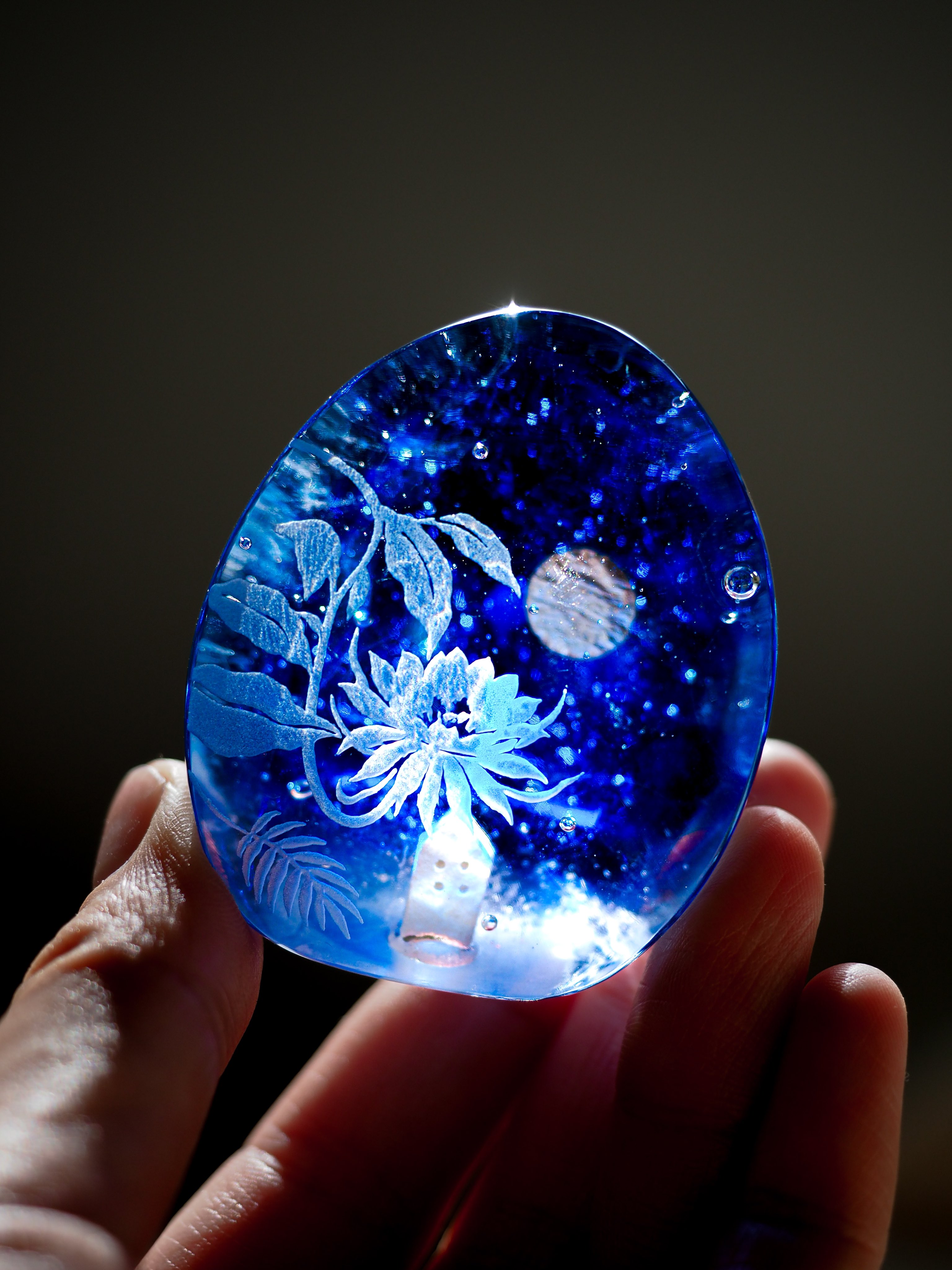 コロロ硝子 koloroglass ガラス作家 ガラス 記憶のまち 水中鉱石