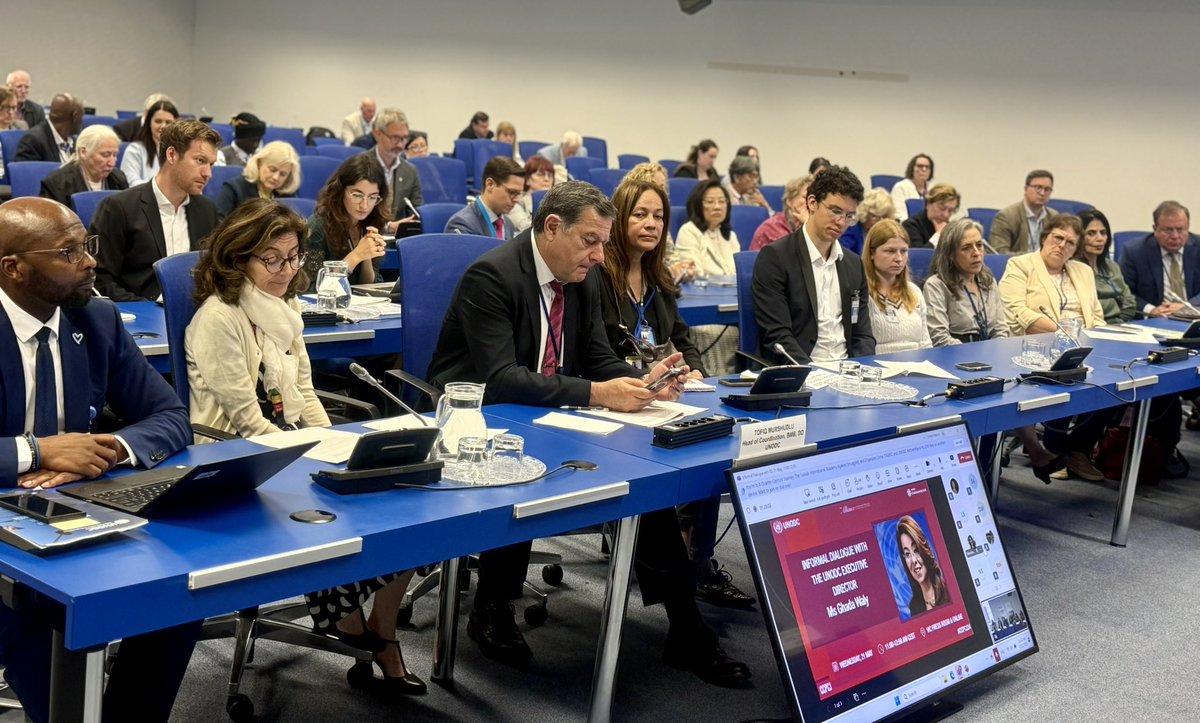 UNODC CSU (@unodccsu) on Twitter photo Today at #CCPCJ34, <a href="/UNODC/">UN Office on Drugs & Crime</a> ED Ghada Waly met with civil society for an informal dialogue—answering questions and exchanging views on key crime issues. Meaningful engagement ensures diverse voices shape global crime and justice responses. Today at #CCPCJ34, <a href="/UNODC/">UN Office on Drugs & Crime</a> ED Ghada Waly met with civil society for an informal dialogue—answering questions and exchanging views on key crime issues. Meaningful engagement ensures diverse voices shape global crime and justice responses.
