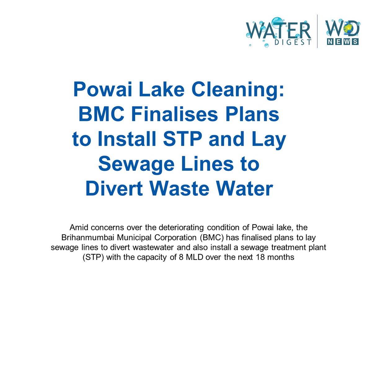 TheWaterDigest's tweet image. Read more: thewaterdigest.com/powai-lake-cle…