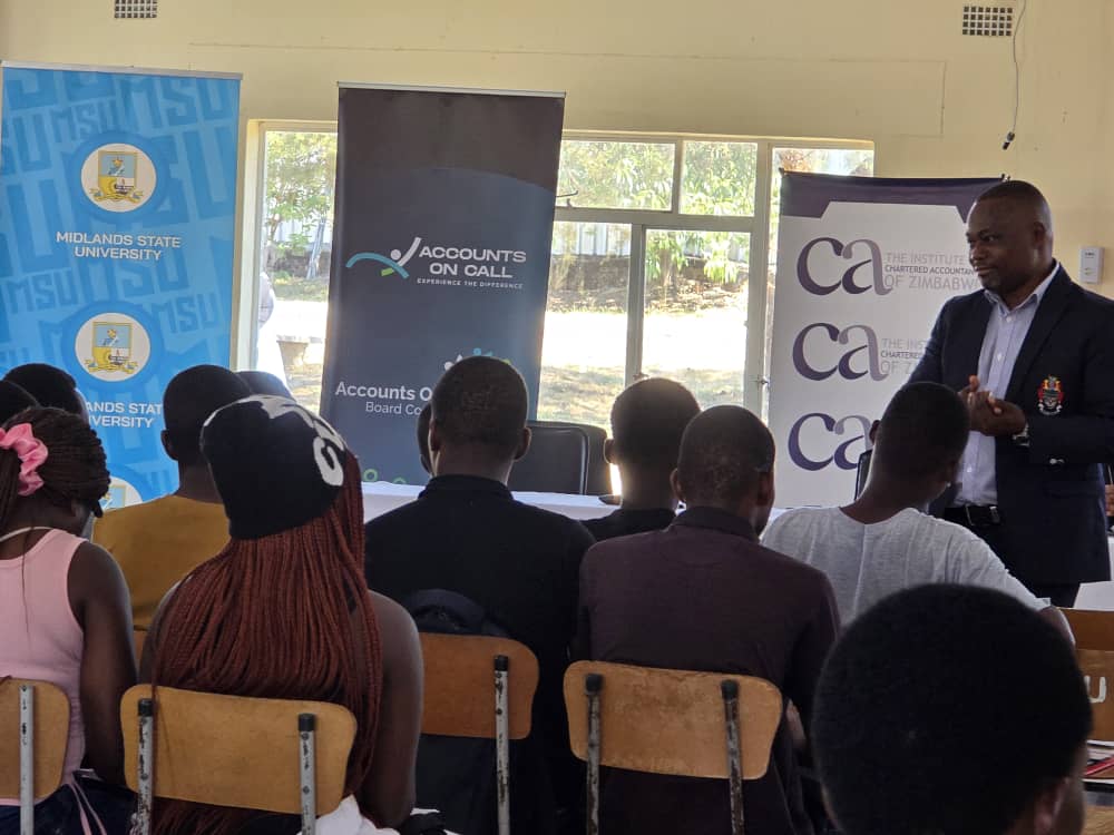 ICAZ_ZW's tweet photo. 📍We’re at Midlands State University today!

Students are discovering how to start their CA journey &amp; the global value of the CA(Z) qualification.

Thanks to our CTA partners: Accounts on Call &amp; Chartered Accountants Academy.

👉 https://t.co/5HBg4CDUiM
#CAZ #CareerGuidance https://t.co/dupJmaWci7