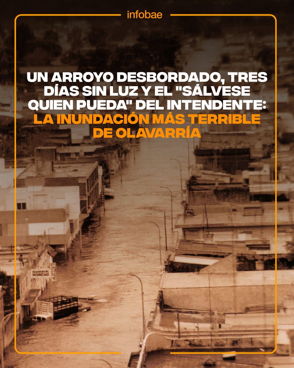 infobae's tweet photo. Un arroyo desbordado, tres días sin luz y el "sálvese quien pueda" del intendente: la inundación más terrible de Olavarría https://t.co/0TTxs9CTdq https://t.co/2oB5rDTQ39