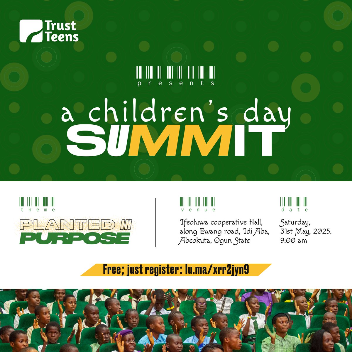 trustteens_'s tweet image. We’re thrilled to announce that Kunle Kenny @kunle_kenny — multifaceted musician and transformative teenage coach — will be delivering one of the Keynote Sessions at the Trust Teens Children’s Day Summit 2025!

#trustteens  #inspirethenextgeneration