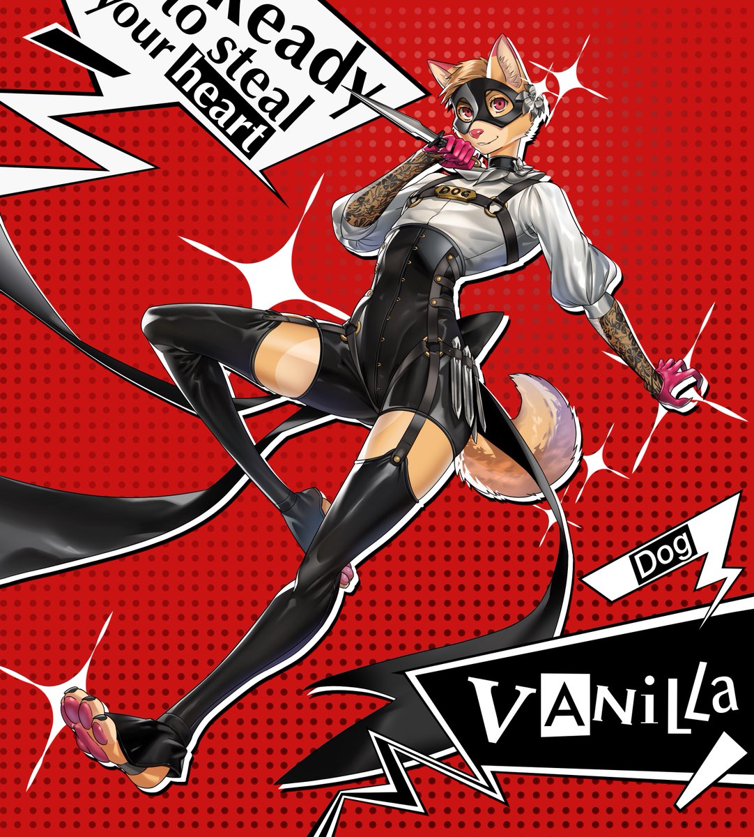 Vanilla debuts as a phantom thief to steal your heart! You better watch out…

#furry #persona5