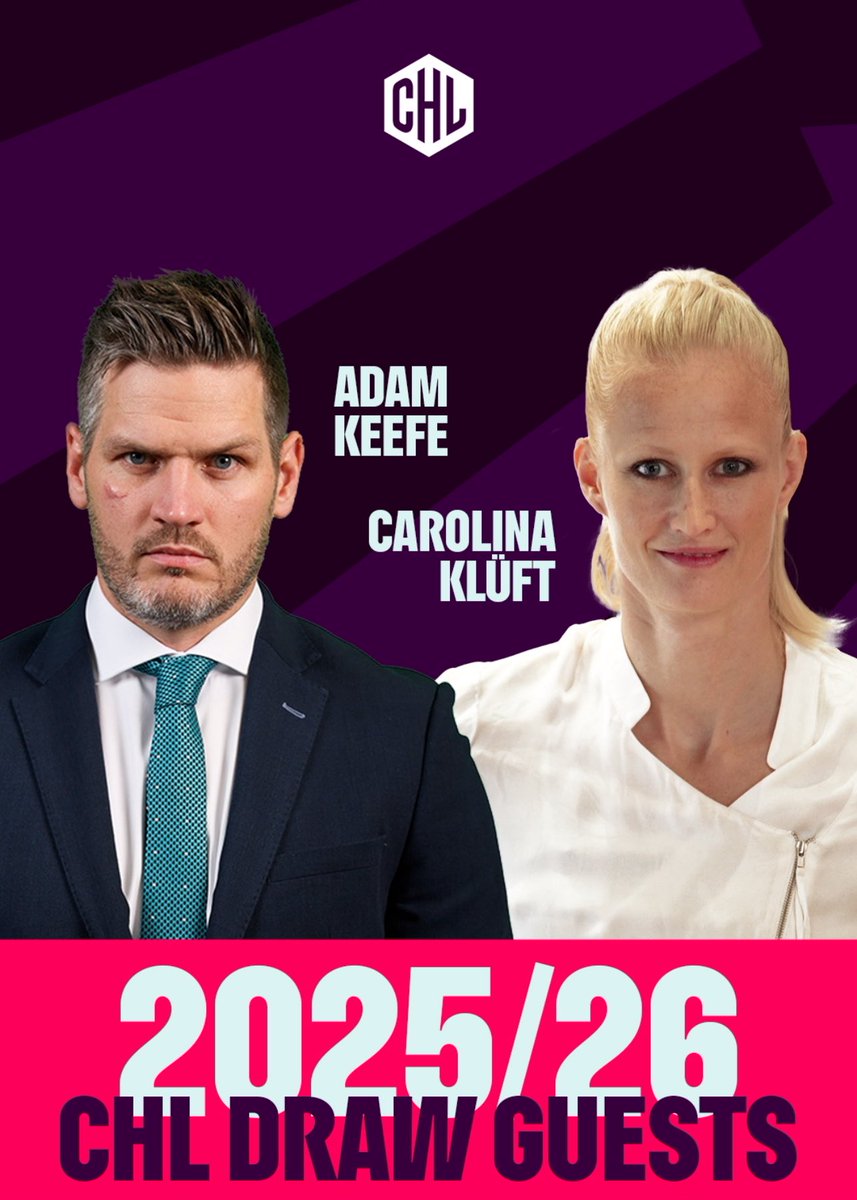 dailyeihl's tweet image. Today’s @championshockey draw guests are Belfast Giants Head Coach Adam Keefe and former Olympic Gold medalist Carolina Klüft!