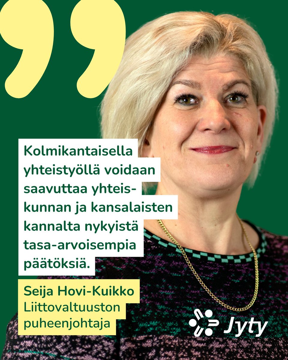 📣 Jyty ehdottaa hallitukselle paluuta kolmikantaiseen yhteistyöhön. Jytyn liittovaltuusto muistuttaa hallitusta sopimisen kulttuurin merkityksestä yhteiskunnan perustana.

Valtuusto on koolla 21.–22.5. Vantaalla. Lue valtuuston tiedote: jytyliitto.fi/jyty-ehdottaa-…

#jyty #hallitus