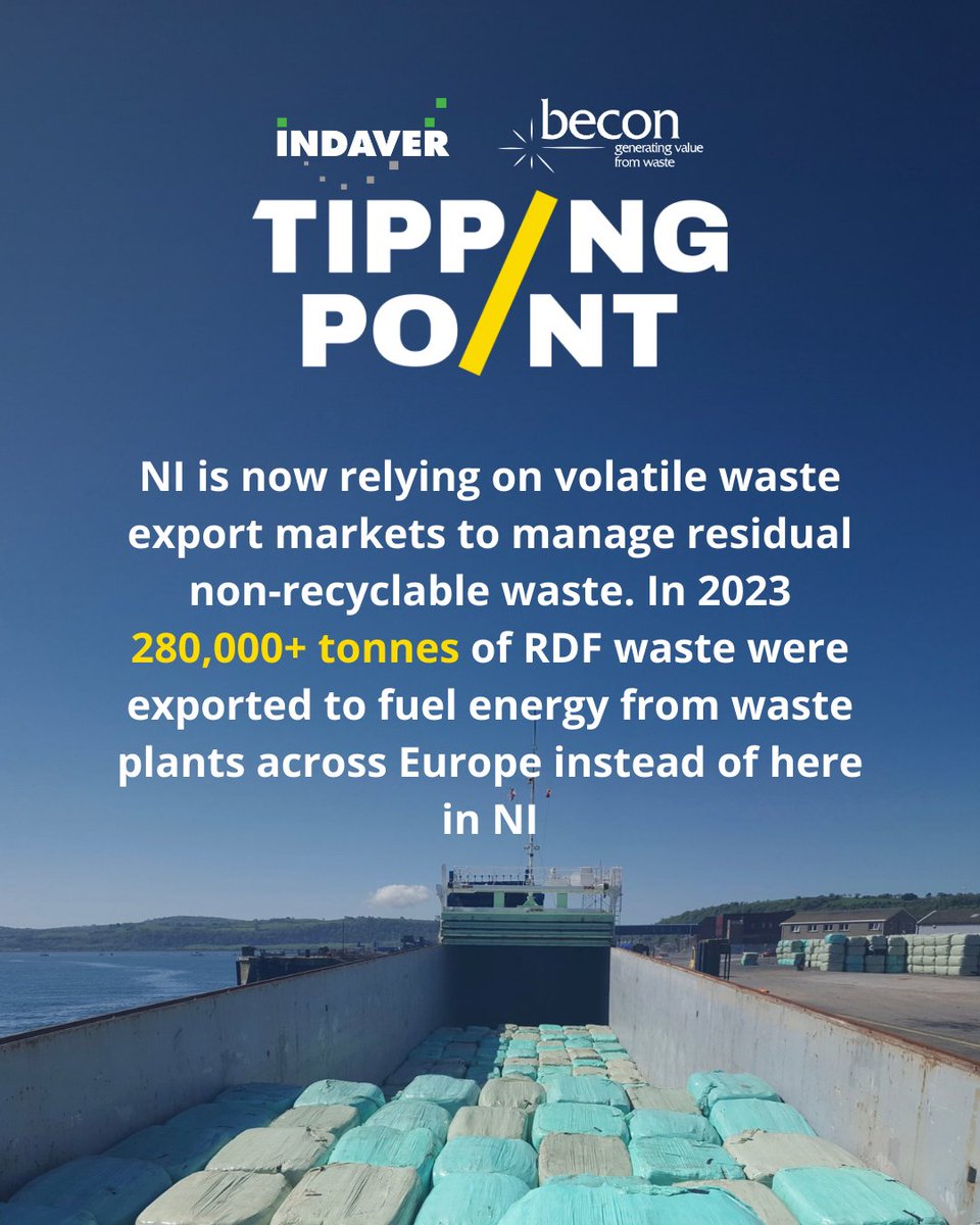NI is at a tipping point. Without action soon, we face a looming waste crisis not unlike the wastewater crisis. <a href="/Indaver_IRL_UK/">Indaver Ireland &UK</a> report highlights the growing risk of inaction &amp; how <a href="/arc21/">Ashley Calvert</a> project will help avoid this crisis &amp; deliver many benefits. Read 👉 becon.co.uk