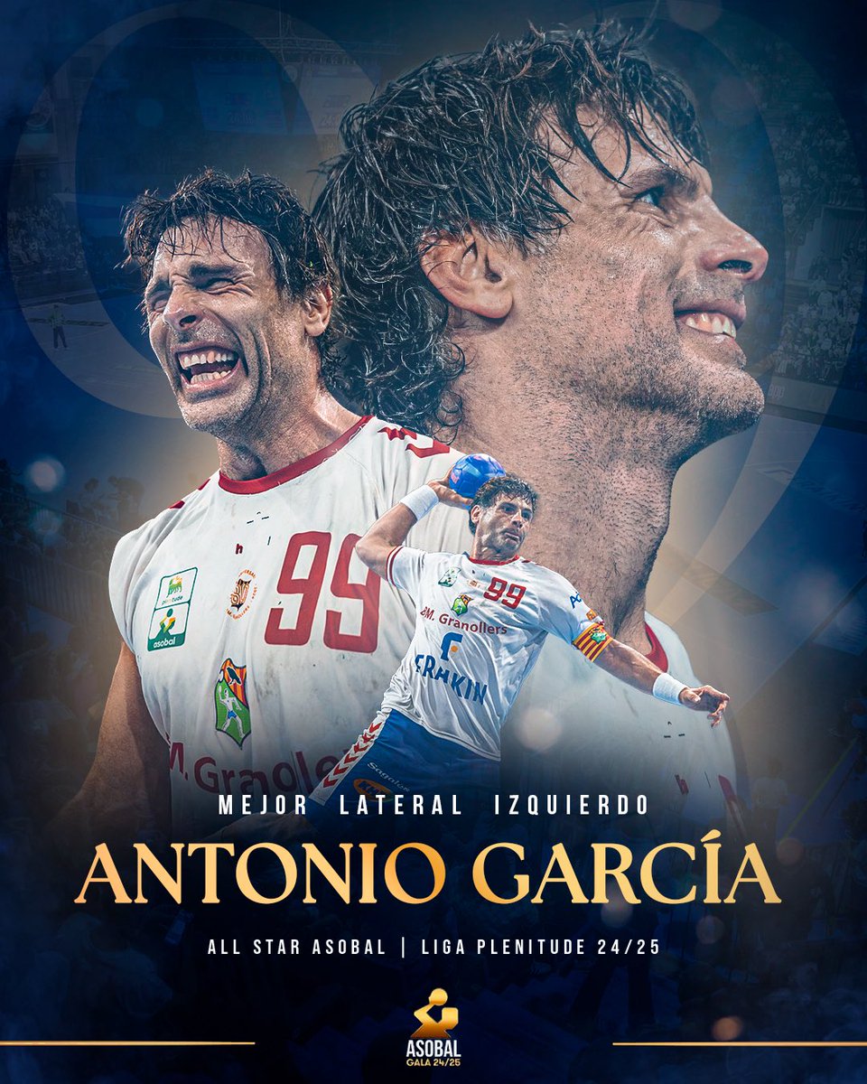 ✨ 𝐀𝐋𝐋 𝐒𝐓𝐀𝐑 𝐓𝐄𝐀𝐌 #LigaPlenitude 24/25 ✨

🚀 Decidido a retirarse con todos los honores, <a href="/A9Garcia/">Antonio García</a> es el indiscutible 𝗠𝗲𝗷𝗼𝗿 𝗟𝗮𝘁𝗲𝗿𝗮𝗹 𝗜𝘇𝗾𝘂𝗶𝗲𝗿𝗱𝗼 con el apoyo del 60,46% de votos

¡Qué temporada del capitán de <a href="/BMGranollers/">BM Granollers</a> que colecciona 7️⃣ premios!😮‍💨
