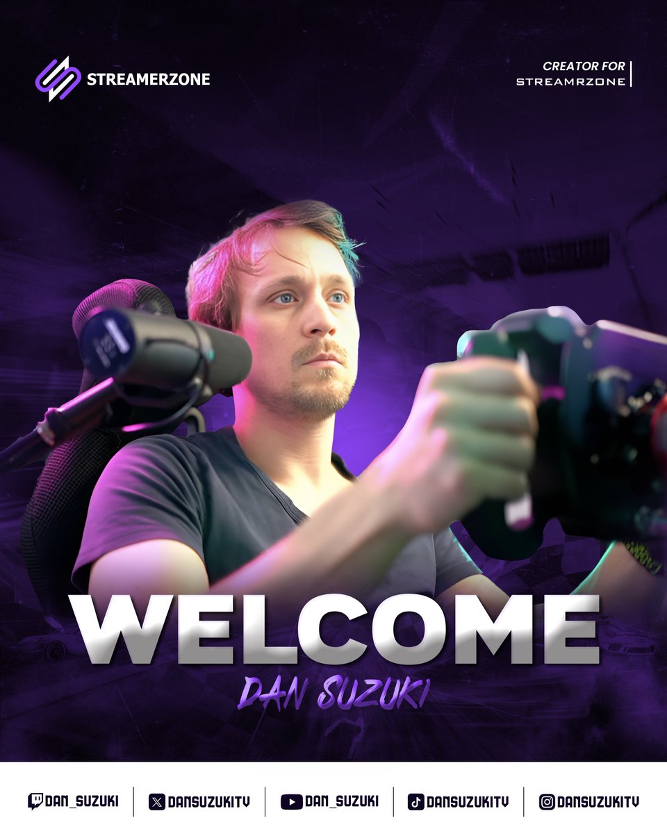 Streamerzone (@streamerzone_gg) on Twitter photo Welcome Dan 🔥
<a href="/DanSuzukiTV/">Dan Suzuki</a> brings racing to your screen , with pro-level sim content, gear testing & pure motorsport passion.
➡️ High-end sim setup
➡️ Realistic racing experience
➡️Engaging community
📺twitch.tv/dansuzuki
📷insta: dansuzuki
#Simracing #gaming Welcome Dan 🔥
<a href="/DanSuzukiTV/">Dan Suzuki</a> brings racing to your screen , with pro-level sim content, gear testing & pure motorsport passion.
➡️ High-end sim setup
➡️ Realistic racing experience
➡️Engaging community
📺twitch.tv/dansuzuki
📷insta: dansuzuki
#Simracing #gaming