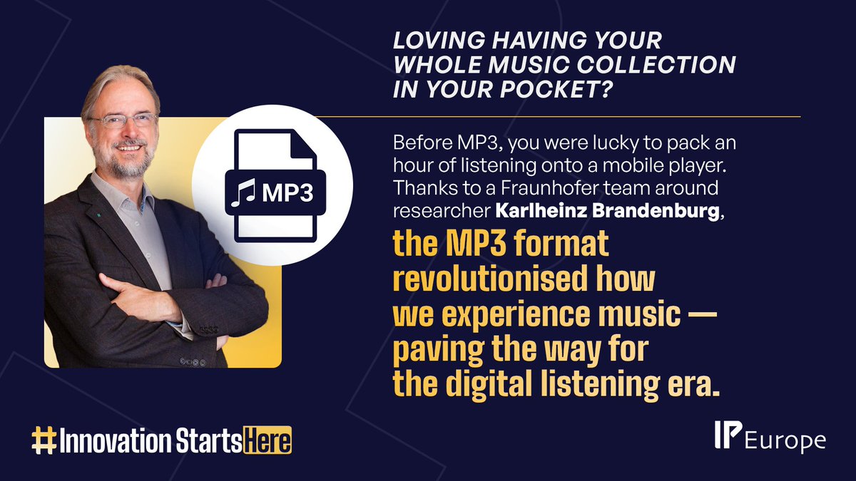 IP Europe (@ipeuropeeu) on Twitter photo Your whole music collection – right in your pocket. 🔊Before MP3s, portable players held barely an hour of music. That changed thanks to Karlheinz Brandenburg & the Fraunhofer team. MP3 reshaped how we listen. Learn more: ipeurope.org/news/
<a href="/FraunhoferISE/">Fraunhofer ISE</a> <a href="/4ipcouncil/">4iP Council</a> Your whole music collection – right in your pocket. 🔊Before MP3s, portable players held barely an hour of music. That changed thanks to Karlheinz Brandenburg & the Fraunhofer team. MP3 reshaped how we listen. Learn more: ipeurope.org/news/
<a href="/FraunhoferISE/">Fraunhofer ISE</a> <a href="/4ipcouncil/">4iP Council</a>