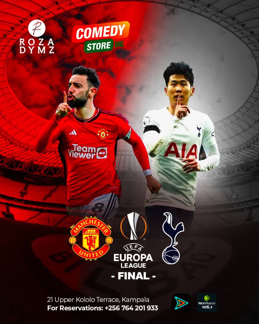 Alex Muhangi (@alexmuhangi) on Twitter photo Meanwhile, besides Top Hilarious Comedy performances Tonight, We are going to show the Europa Finals As Manchester United takes on Tottenham #ComedyStoreWednesdays
Gates Open <a href="/6pm/">Follow us @Shop6pm!</a>
Venue: <a href="/RozaDymz/">Roza Dymz Kla</a> Kololo Meanwhile, besides Top Hilarious Comedy performances Tonight, We are going to show the Europa Finals As Manchester United takes on Tottenham #ComedyStoreWednesdays
Gates Open <a href="/6pm/">Follow us @Shop6pm!</a>
Venue: <a href="/RozaDymz/">Roza Dymz Kla</a> Kololo