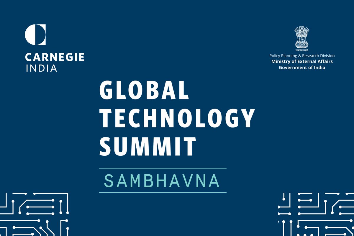 CarnegieIndia's tweet image. 🧵 #AI took center stage at #GlobalTechSummit 2025. This thread captures key panels and keynotes on #AI governance, innovation, sustainability, security, and more. ⬇️