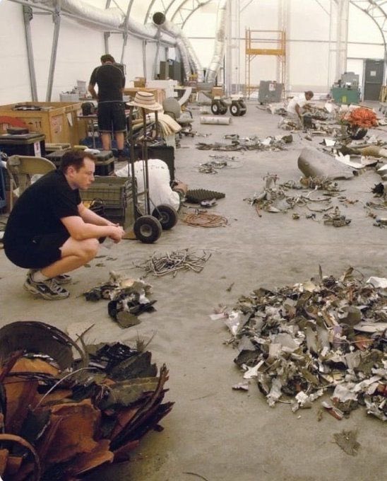 One of the best pictures on the internet.

This is <a href="/elonmusk/">Elon Musk</a> years ago building SpaceX.

Launched failed
Launched failed
Launched failed
Launched successfully on the 4th time.

The lesson: Never give up.