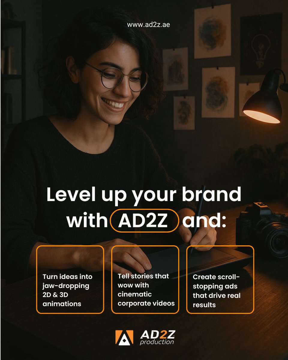 AD2Z_Media's tweet photo. Elevate your brand storytelling with AD2Z!

From eye-popping 2D &amp; 3D animations to cinematic corporate videos and ads that stop the scroll — we turn your ideas into visual magic.

#AD2Z #CreativeAgency #VideoProduction #BrandStorytelling #2DAnimation #3DAnimation #MarketingMagic https://t.co/cyQPl3sK5C