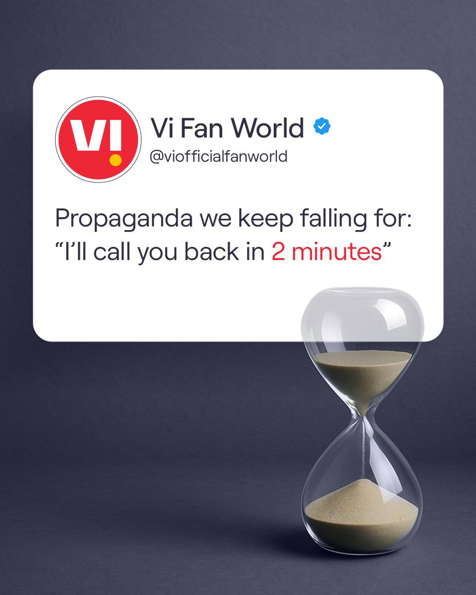 Those '2 minutes' may happen 27 months, 100s of texts and 20 missed calls later.
.
.
#explore #trending #propaganda #ViNetwork #Vi