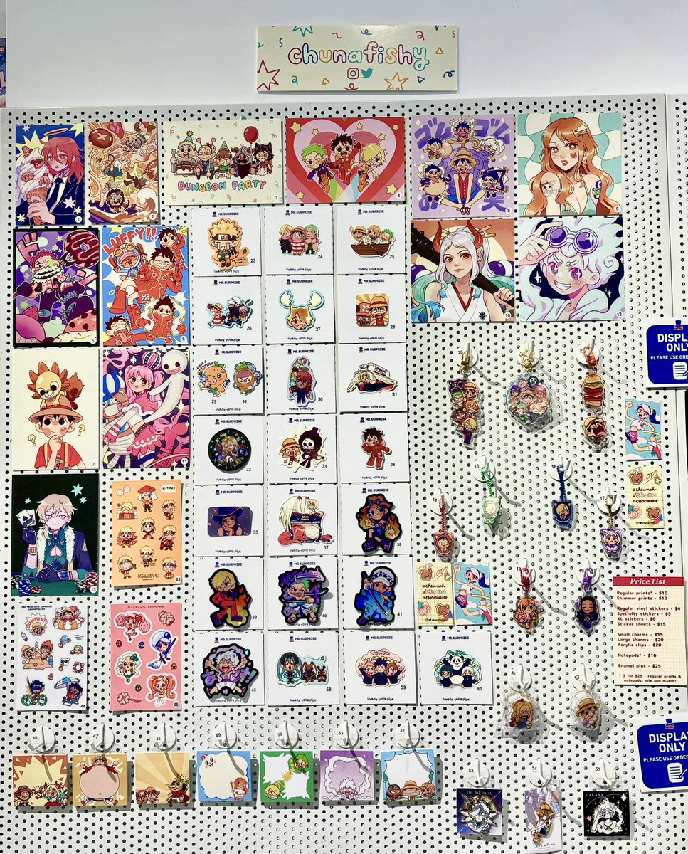 chunafishy's tweet image. I won’t be at Anime North this year but you can find my stuff at Mr. Surprise The Well in Toronto until June 5!! 🥺
