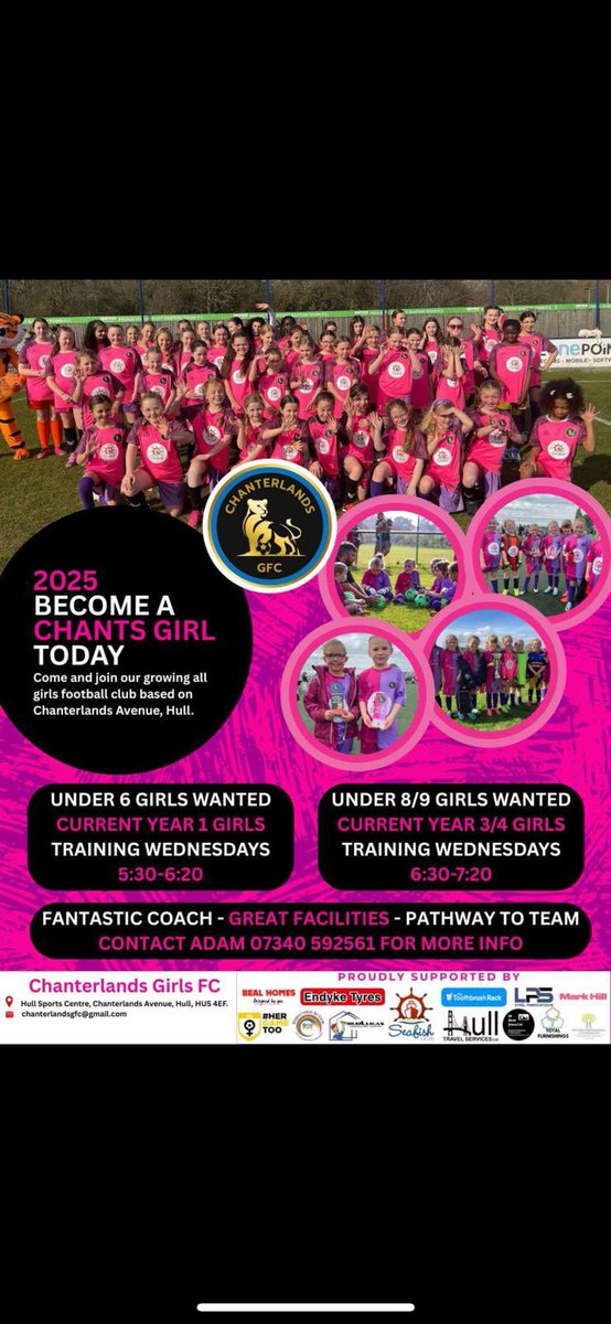 Chanterlands Girls Football Club tweet media