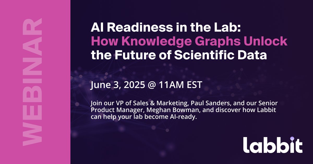 Only 2 weeks to go! Join us June 3 for a live webinar on making lab data truly AI-ready. Learn how knowledge graphs power smarter, future-proof lab systems.

📅 8 AM PT | 11 AM ET
👉 Register: hubs.li/Q03nmLQ00