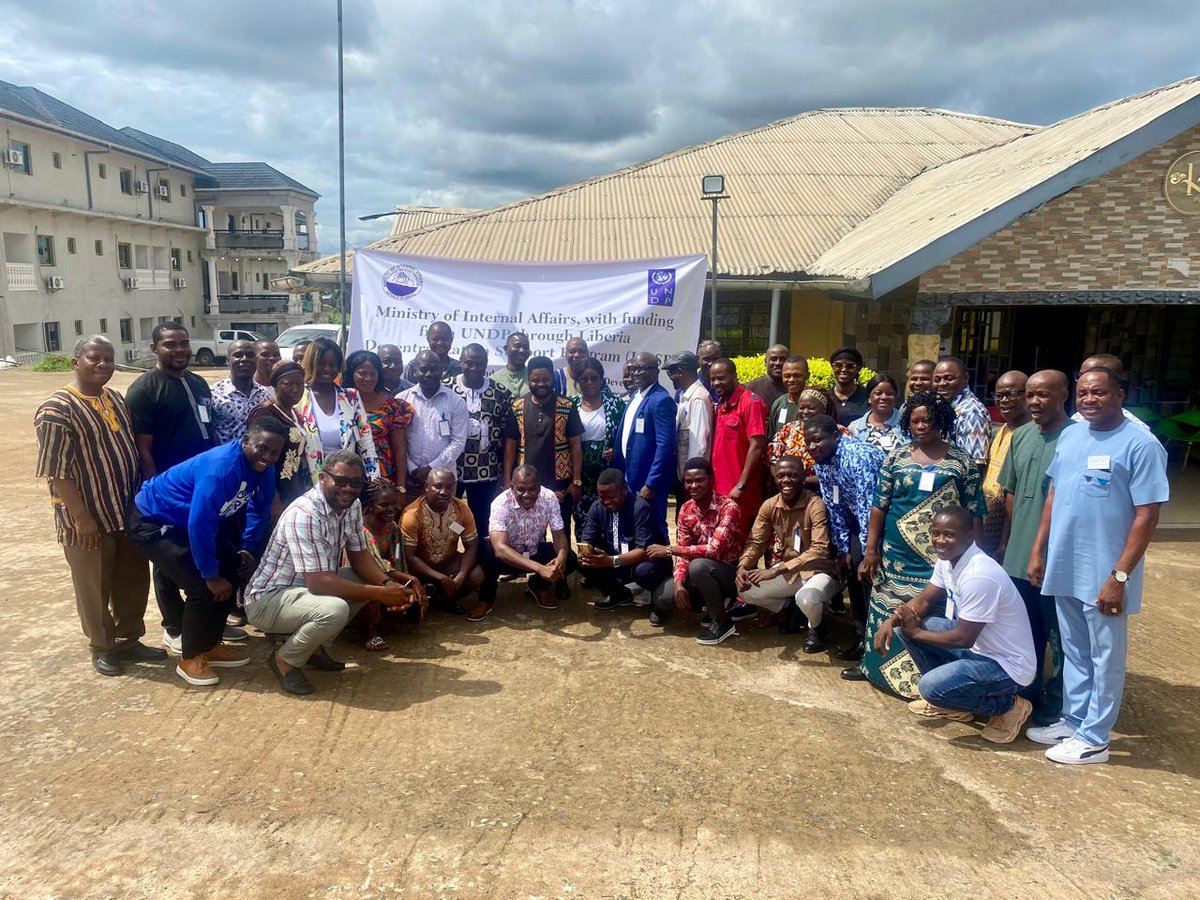 UNDP Liberia (@undpliberia) on Twitter photo Ministry of Internal Affairs with funding from <a href="/UNDPLiberia/">UNDP Liberia</a>, conducts onboarding training for development technicians from 4 Counties.
It is aimed at establishing County Development Planning Units to build local capacity as aligned with the Local Government Act. Ministry of Internal Affairs with funding from <a href="/UNDPLiberia/">UNDP Liberia</a>, conducts onboarding training for development technicians from 4 Counties.
It is aimed at establishing County Development Planning Units to build local capacity as aligned with the Local Government Act.