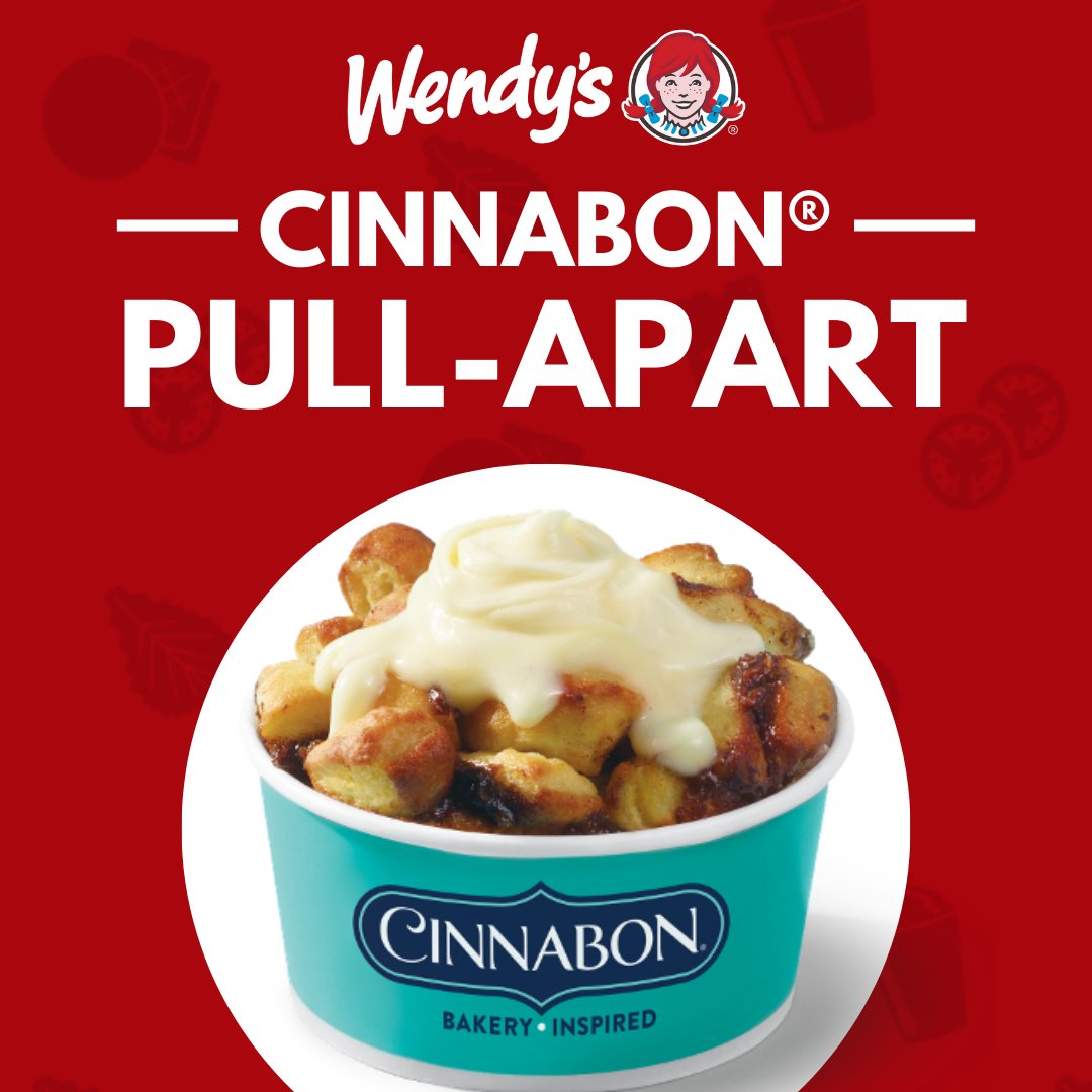 What's better than an ooey, gooey, warm and buttery Cinnabon® Pull-Apart for breakfast? How about an ooey, gooey, warm and buttery Cinnabon® Pull-Apart right now?! Why limit your tastebuds to morning sweetness when you can have it any time of day? #WendysWisdom