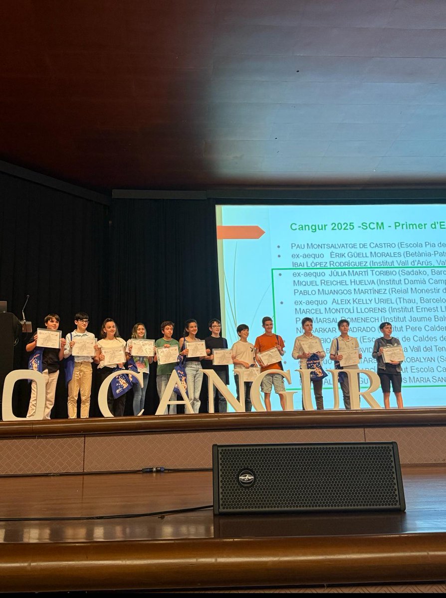 Fundació FCRI (@fundaciorecerca) on Twitter photo Des de la <a href="/fundaciorecerca/">Fundació FCRI</a> felicitem tots els centres i alumnes guardonats en la 30a ed. de la Prova <a href="/CangurCAT/">Cangur 2025</a>, organitzada per la <a href="/soccatmat/">Societat Catalana de Matemàtiques</a>, societat filial de l'<a href="/iec/">IEC</a>.
Una gran festa de les matemàtiques amb més de 1.000 centres i 118.000 alumnes d’arreu del país! Des de la <a href="/fundaciorecerca/">Fundació FCRI</a> felicitem tots els centres i alumnes guardonats en la 30a ed. de la Prova <a href="/CangurCAT/">Cangur 2025</a>, organitzada per la <a href="/soccatmat/">Societat Catalana de Matemàtiques</a>, societat filial de l'<a href="/iec/">IEC</a>.
Una gran festa de les matemàtiques amb més de 1.000 centres i 118.000 alumnes d’arreu del país!