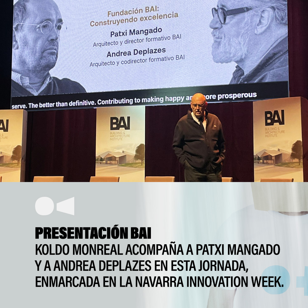 📍 𝗢𝗡𝗛𝗔𝗨𝗦 𝗮𝗰𝘂𝗱𝗲 𝗮 𝗹𝗮 𝗽𝗿𝗲𝘀𝗲𝗻𝘁𝗮𝗰𝗶𝗼́𝗻 𝗱𝗲𝗹 𝗕𝗔𝗜 – 𝗕𝘂𝗶𝗹𝗱𝗶𝗻𝗴 &amp; 𝗔𝗿𝗰𝗵𝗶𝘁𝗲𝗰𝘁𝘂𝗿𝗲 𝗜𝗻𝘀𝘁𝗶𝘁𝘂𝘁𝗲.

<a href="/Koldo_Monreal_/">KOLDO MONREAL</a>  acompañó a Patxi Mangado y a Andrea Deplazes.

#Onhaus #ConstrucciónSostenible #Urbanismo #EspaciosHealthy