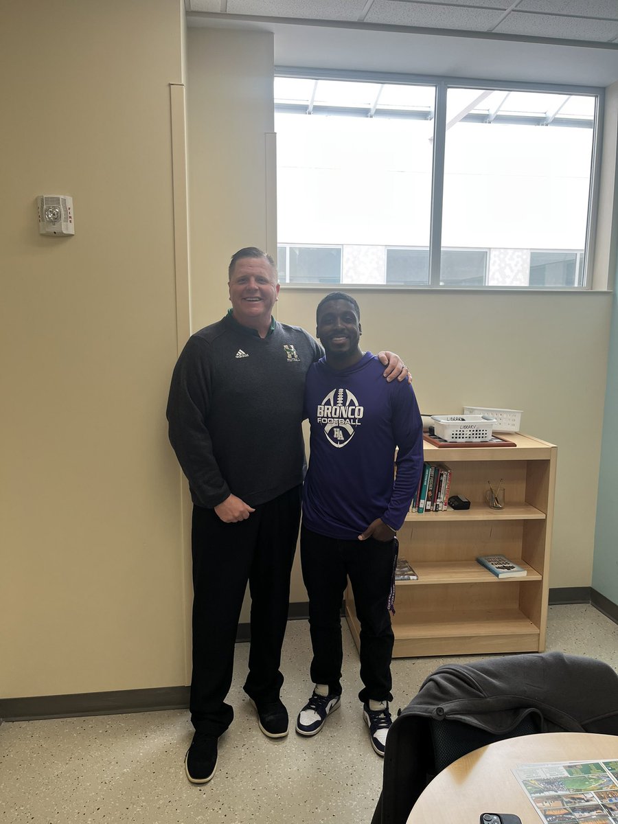 A very big thank you to <a href="/CoachClark_HU/">Nat Clark</a> from <a href="/hussonfootball/">Husson Football</a> for stopping by and having a great visit with our guys!!