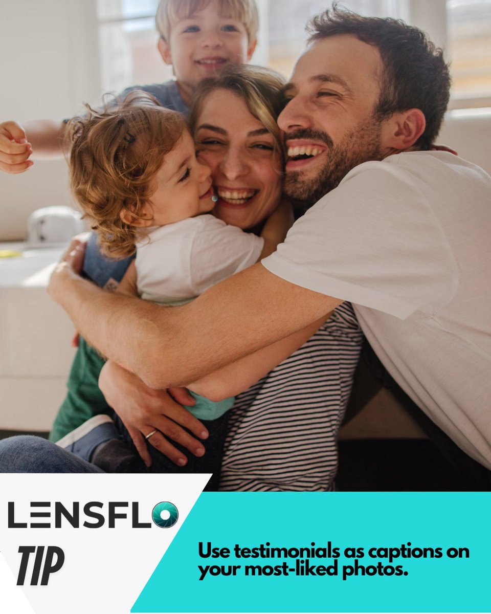 Use client testimonials as captions on your best photos. It builds trust and helps turn followers into clients.

💬 LensFlo beta is live! Automate contracts, invoices &amp; reminders. DM to get your free account.

#PhotographyBusiness #WeddingPhotographer #Entrepreneur #LensFlo