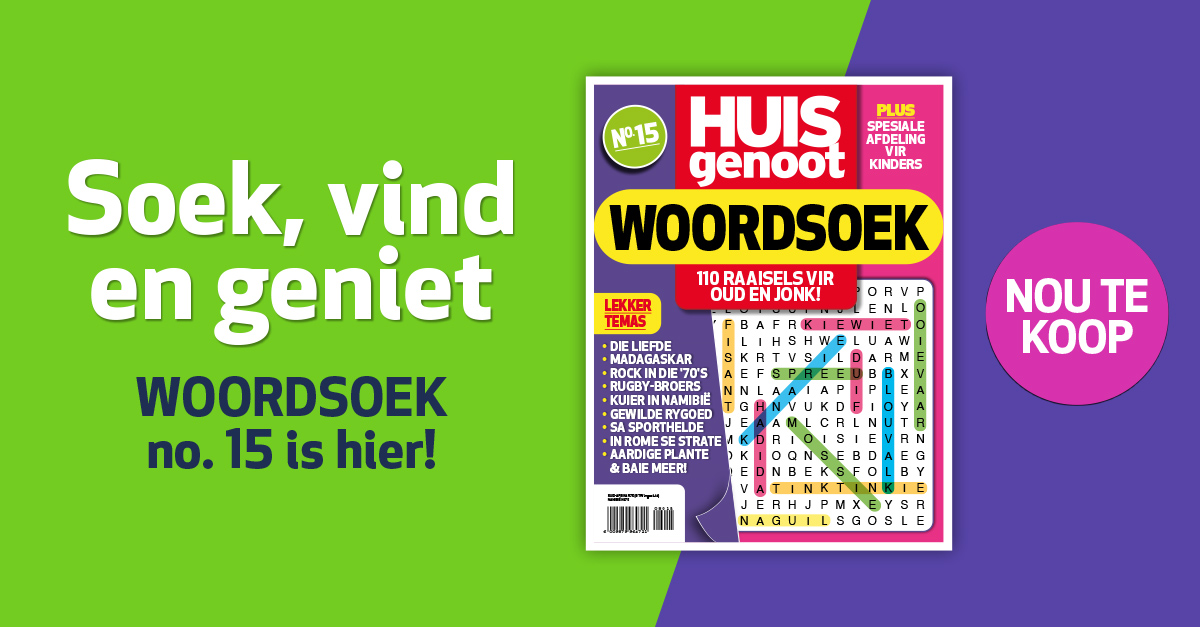 Van pikkewyne tot popsterre – die splinternuwe Huisgenoot Woordsoek het iets vir elkeen, ook die jongspan. No. 15 is nou op die rak: brnw.ch/21wSOYg