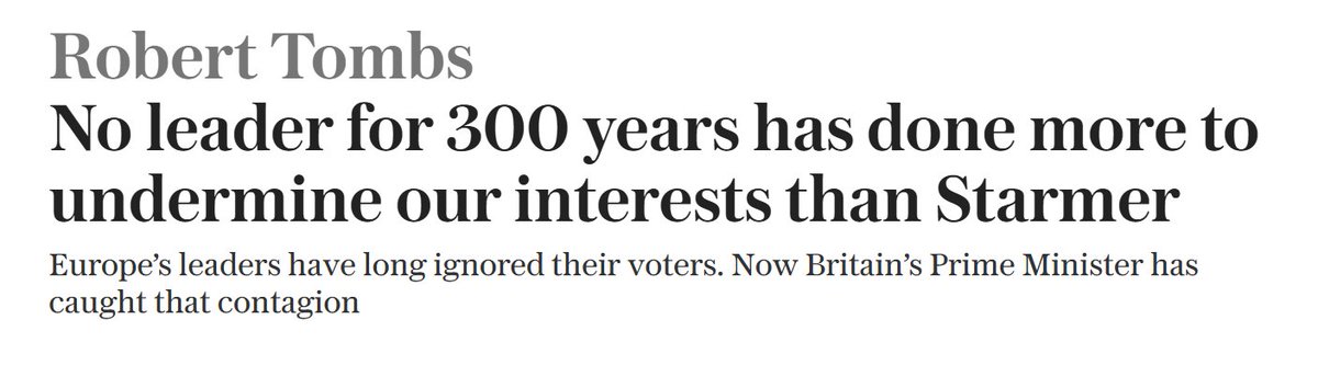 "In short, the significance of the “reset” goes far beyond its details, many of which will be trivial. It is significant as one sign – not the only one, alas – that our fundamental political values are despised. So I return to my opening thought" - telegraph.co.uk/news/2025/05/2…