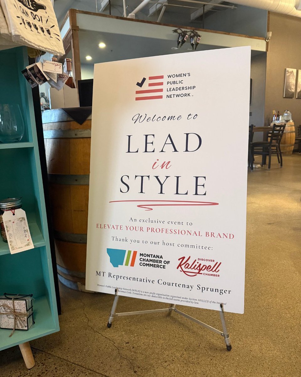 Yesterday WPLN kicked off the launch of our 🆕 program "Lead in Style" in Kalispell, Montana.

This new program will teach practical skills to elevate your professional &amp; personal brand. ✨

Thank you to our co-hosts, <a href="/KalispellChambr/">Kalispell Chamber</a> <a href="/MontanaChamber/">Montana Chamber of Commerce</a> &amp; State Rep. <a href="/CourtSprunger/">Courtenay Sprunger</a>!