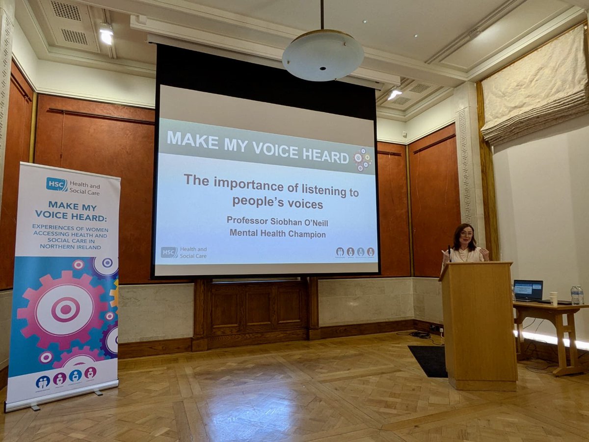 MHC_NI's tweet photo. MHC @profsiobhanon spoke at the launch of ‘Make My Voice Heard’ a report highlighting the difficulties women &amp; children in immigration system face when access health services. 

MHC office provided input for the report @NicoleBond02 

@healthdpt @BelfastTrust @publichealthni https://t.co/LcITm0rVfI