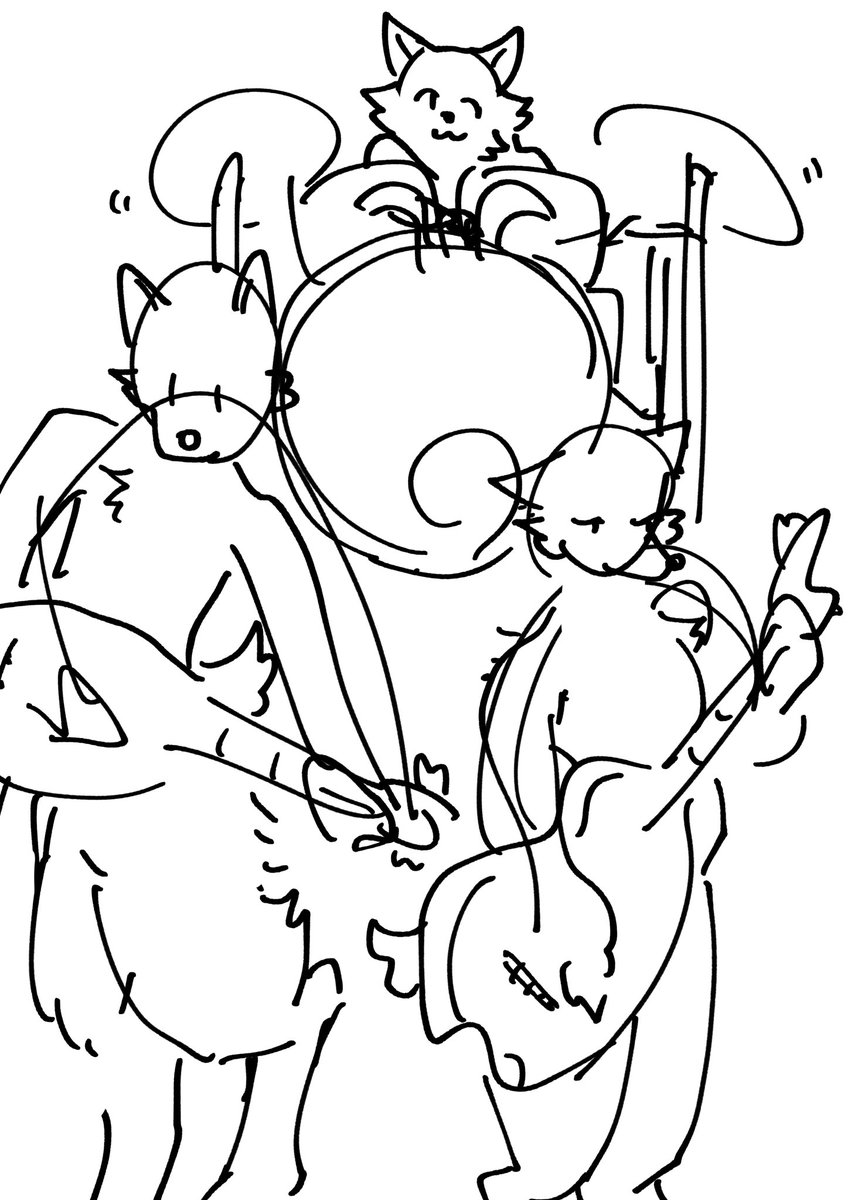 dryruncc's tweet photo. なんらかのバンドパロの絵を描こうかと思ったけど迷走して終了 https://t.co/dyurebg6DO