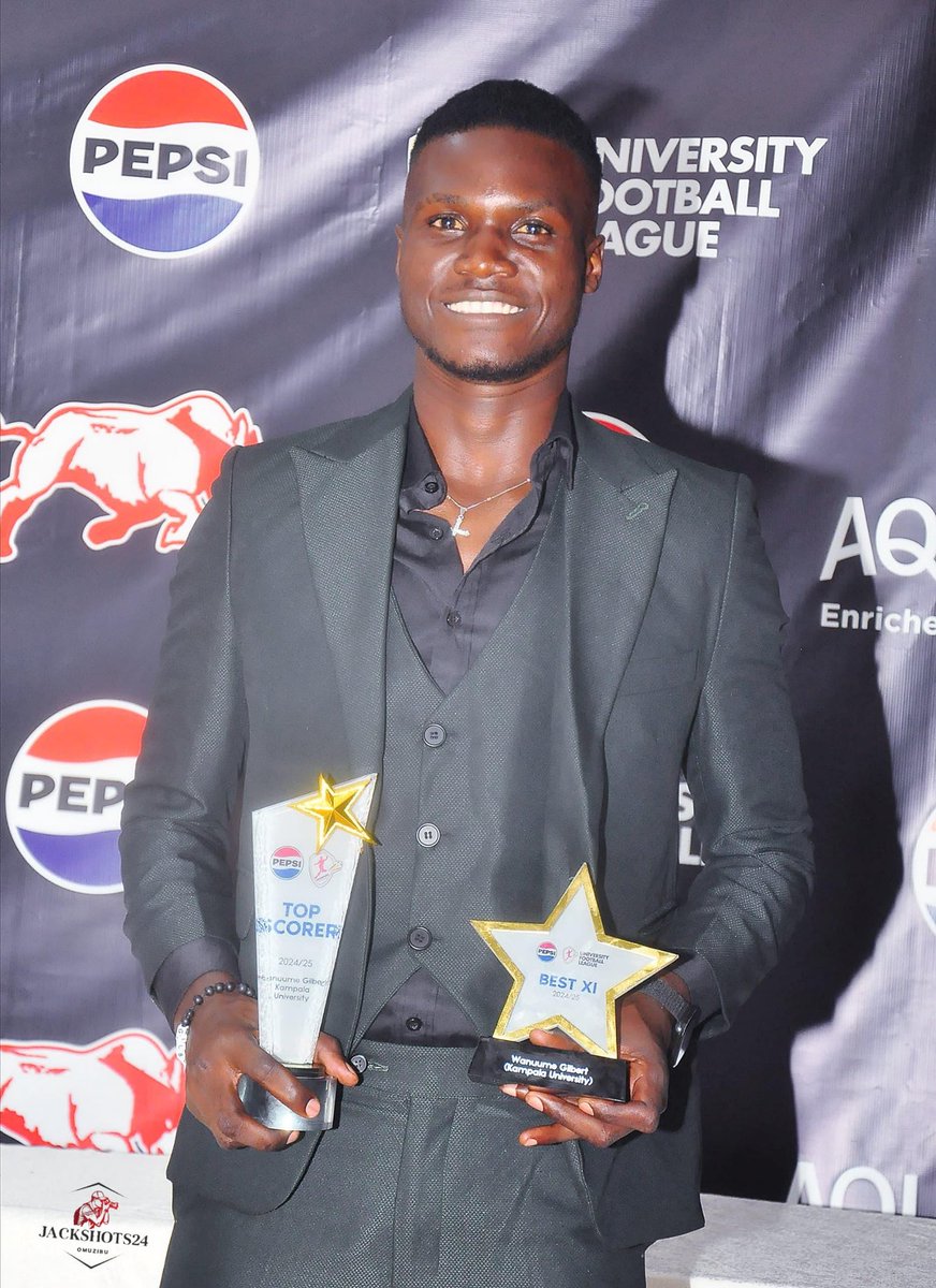 ku_original's tweet photo. "Champions don’t talk, they strike! Kampala University crowned UFL Top Striker — rewriting history, one goal at a time! #UFLChampions #TopStriker #KampalaUniversityPride #kampalauniversity_chartered #kubdk https://t.co/THBox4xIXI