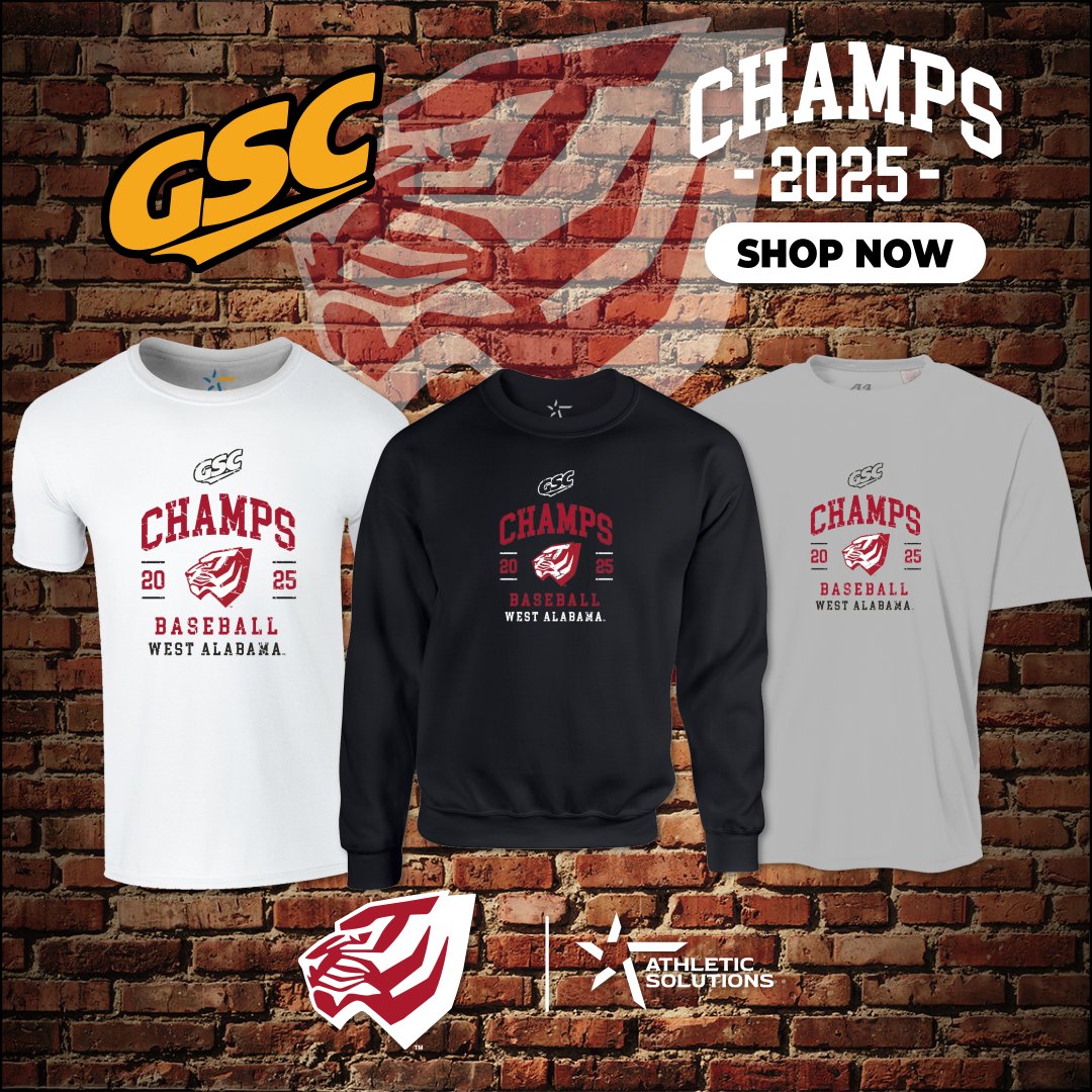 Gulf South Conference (@gulfsouth) on Twitter photo TIGER FANS!
Celebrate <a href="/UWABaseball1/">University of West Alabama Baseball</a> winning the 2025 GSC Baseball Championship with commemorative apparel and merchandise exclusively from <a href="/ath_solutions/">Athletic Solutions</a>!
🛒 gscsports.athsolutions.shop/collections/gs…
#GSCbsb | #GSCchamp | <a href="/UWAAthletics/">UWA Athletics</a> TIGER FANS!
Celebrate <a href="/UWABaseball1/">University of West Alabama Baseball</a> winning the 2025 GSC Baseball Championship with commemorative apparel and merchandise exclusively from <a href="/ath_solutions/">Athletic Solutions</a>!
🛒 gscsports.athsolutions.shop/collections/gs…
#GSCbsb | #GSCchamp | <a href="/UWAAthletics/">UWA Athletics</a>