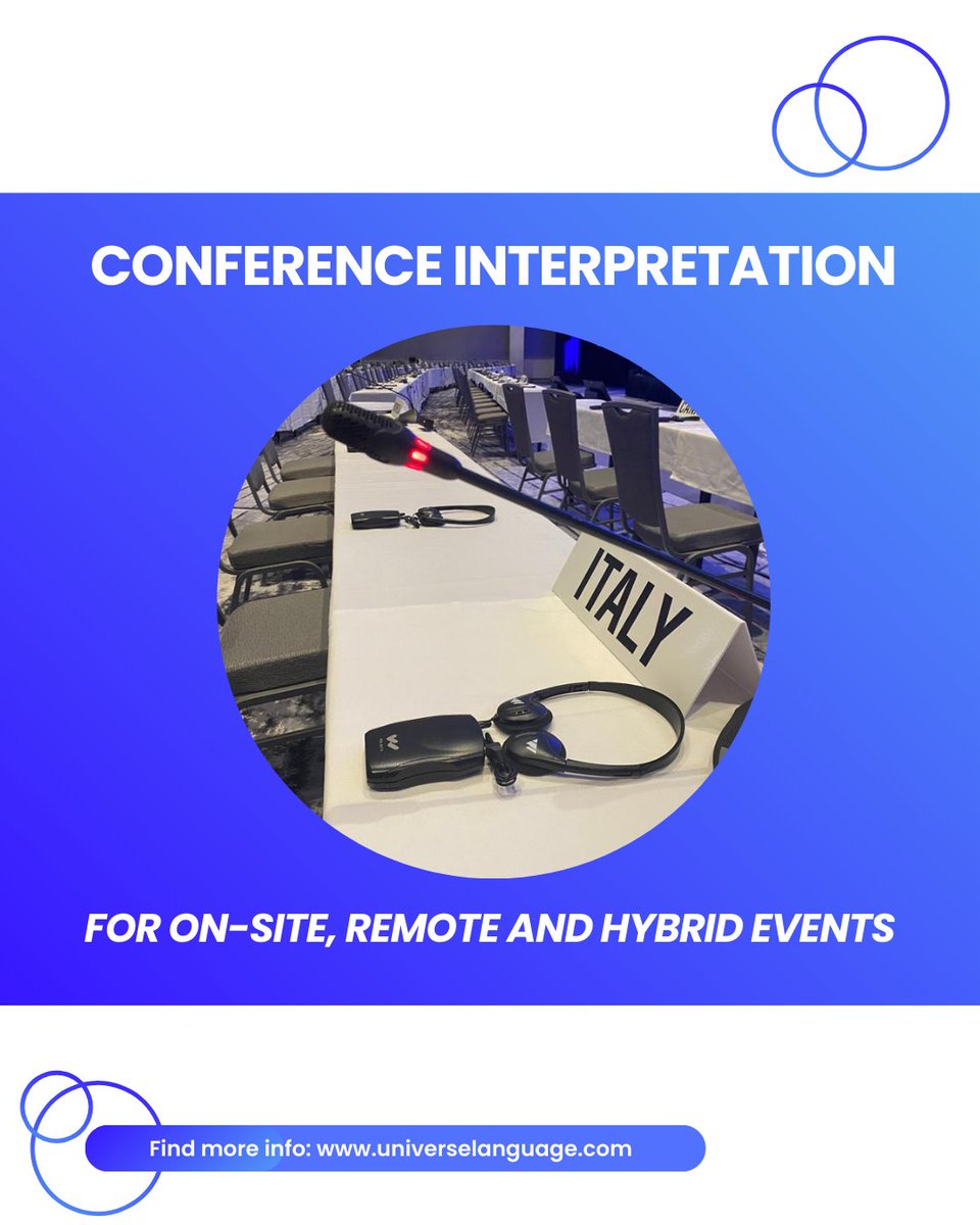 GotInterpreting's tweet photo. More than 400+ events delivering high quality technology equipment to support your events!

For more information:
https://t.co/QI3GqBDDT4
Get a FREE QUOTE today!!!

#UniverseLanguageSolutions #pushtotalkconferencemicrophones #simultaneousinterpretation
#OnlineInterpretation https://t.co/C14ZNCAvWn