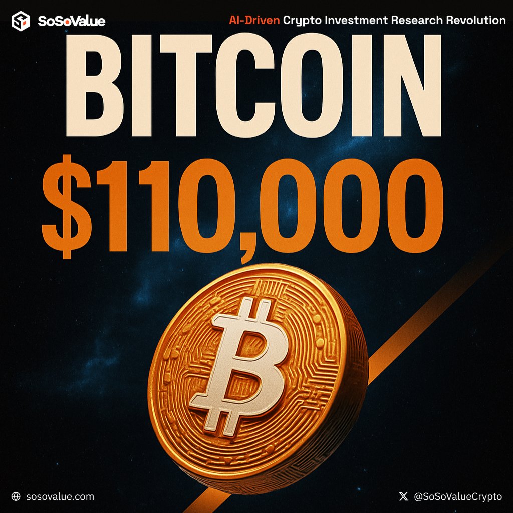Bitcoin hits $110,000 now.
The new era is here.

$BTC #BTC